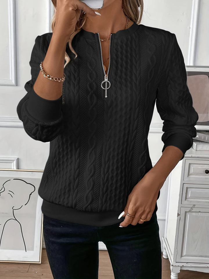 Emy | Elegant Zip-Up Sweater