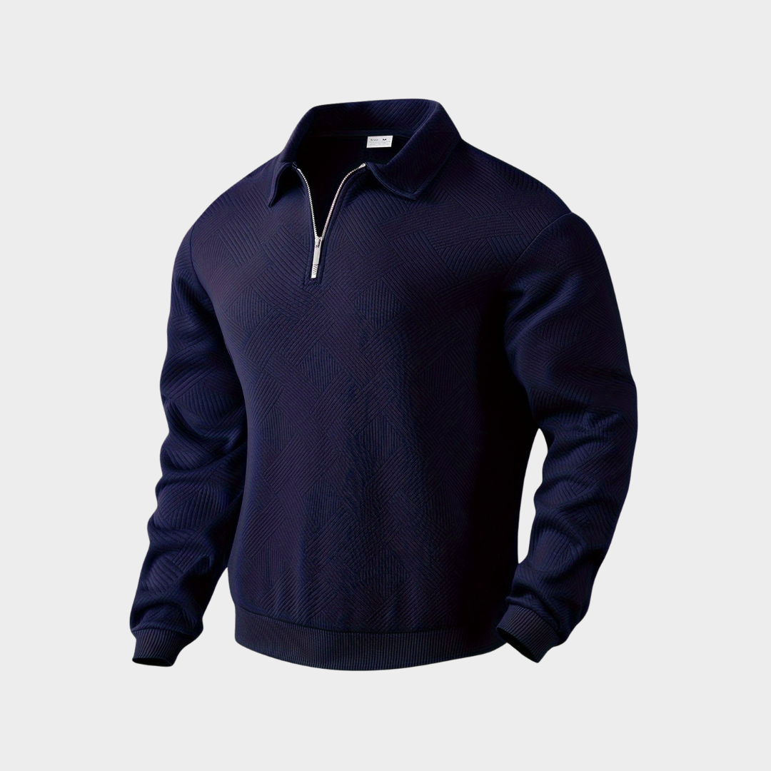 Vince | Men’s Casual Textured Design Half Zip Sweater