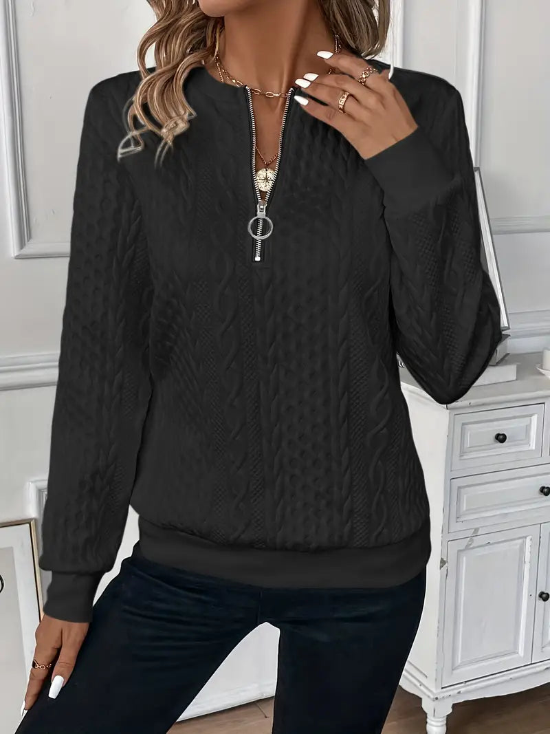 Emy | Elegant Zip-Up Sweater