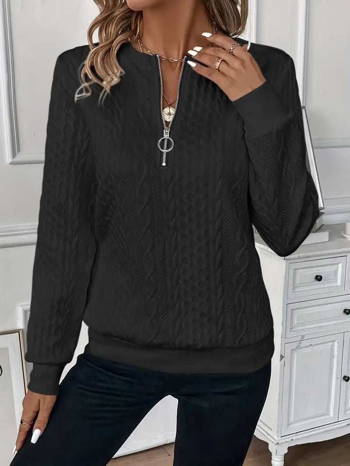 Emy | Elegant Zip-Up Sweater