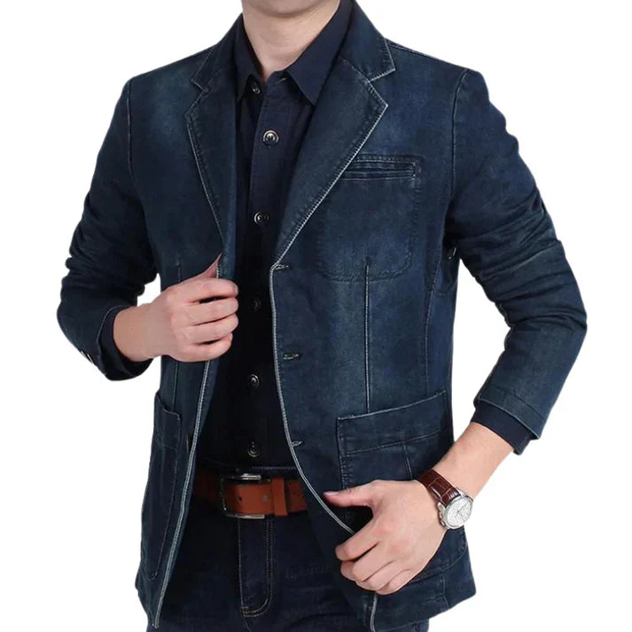 Aiden | Men’s Trendy Formal Casual Denim Blazer