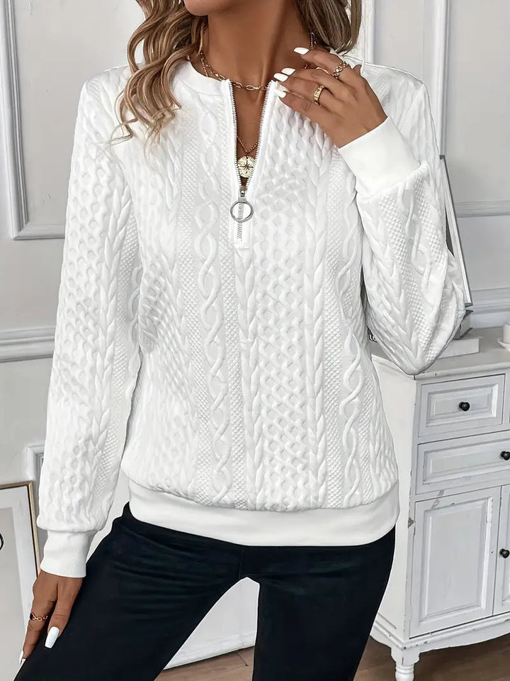 Emy | Elegant Zip-Up Sweater