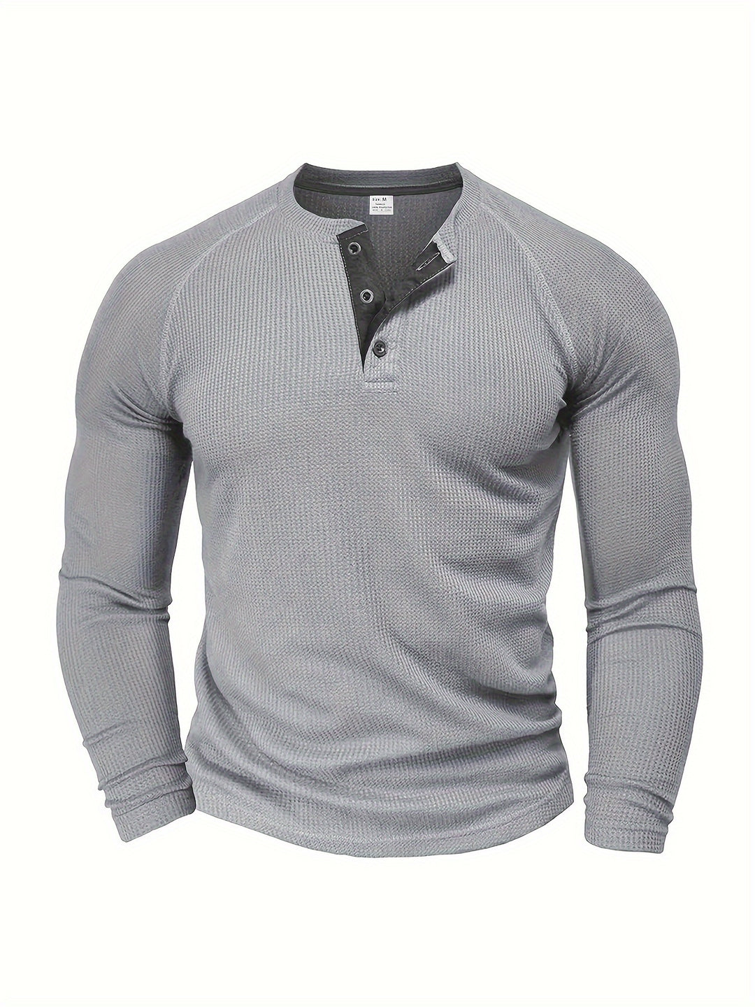 Connor | Classic Button-Neck Long Sleeve Tee