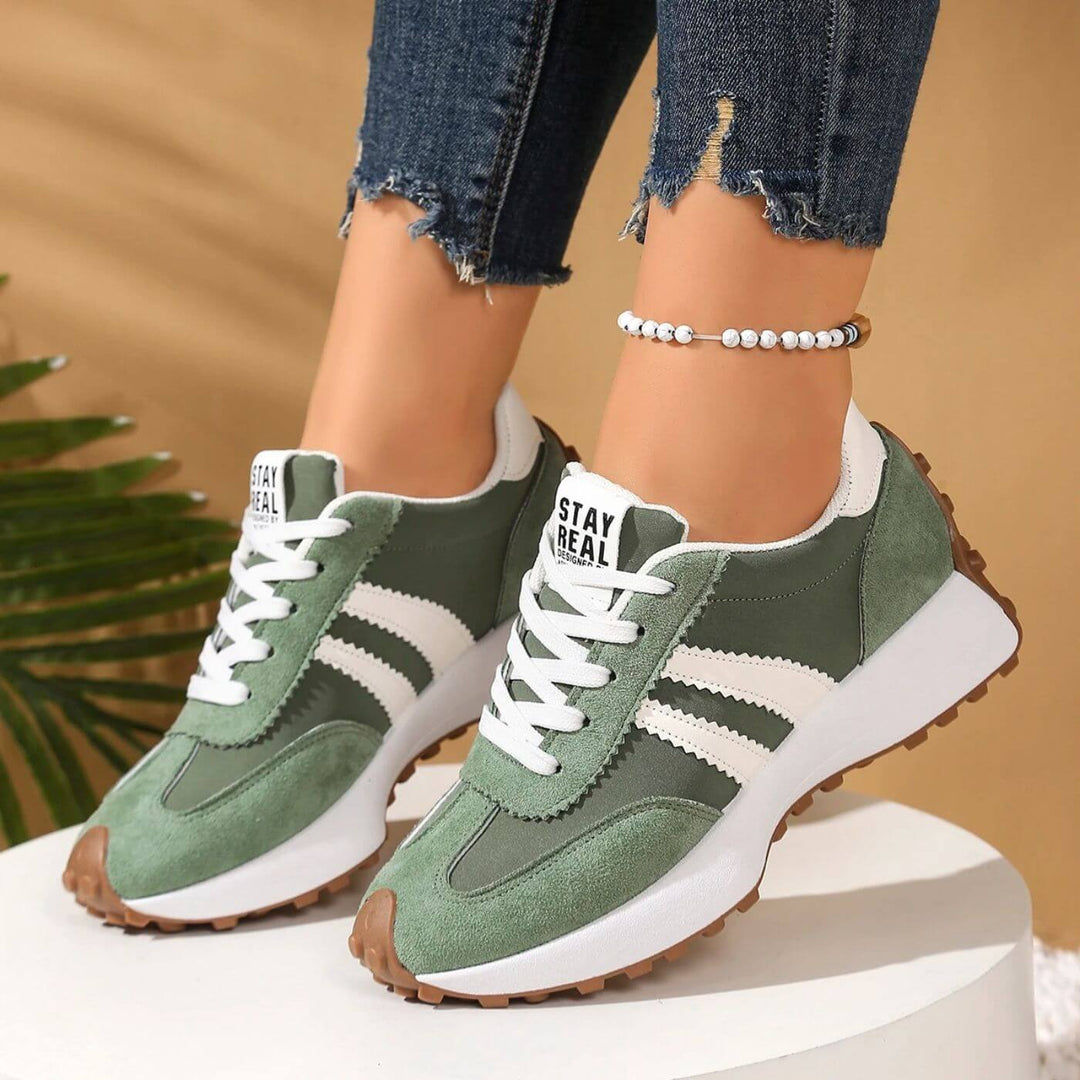 Amelia | Retro Chunky Casual Lace-Up Sneakers