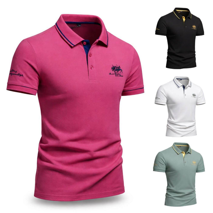 Caleb™| Mens Classic Short Sleeve Polo Shirt