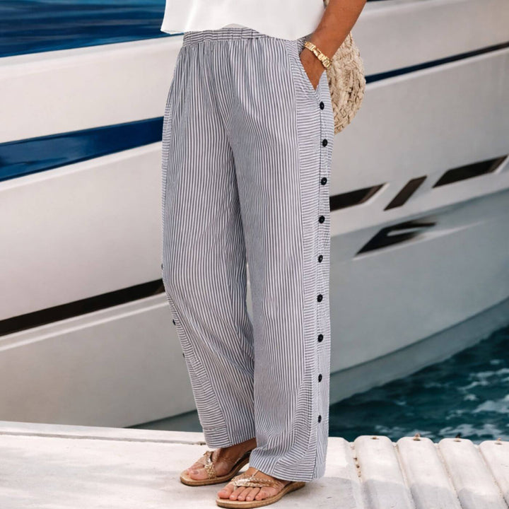 Emily | Lightweight Striped Casual Summer Trousers
