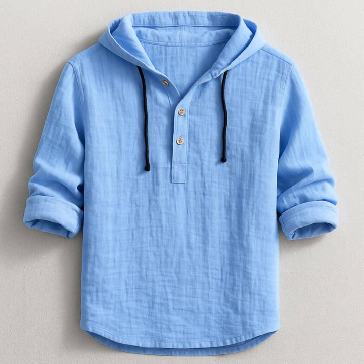 Levi | Lightweight Breathable Hooded Shirt for Men