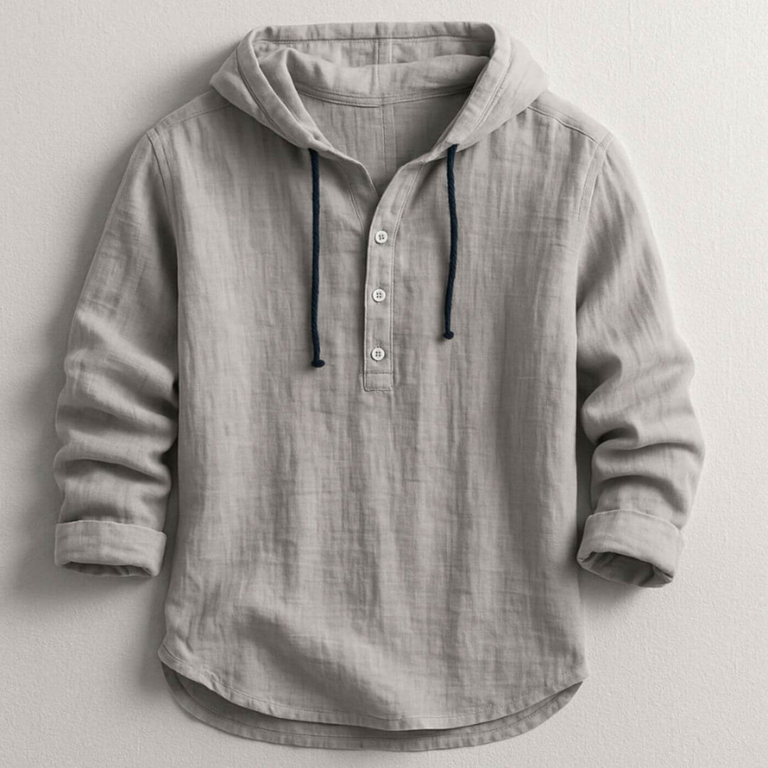 Levi | Lightweight Breathable Hooded Shirt for Men