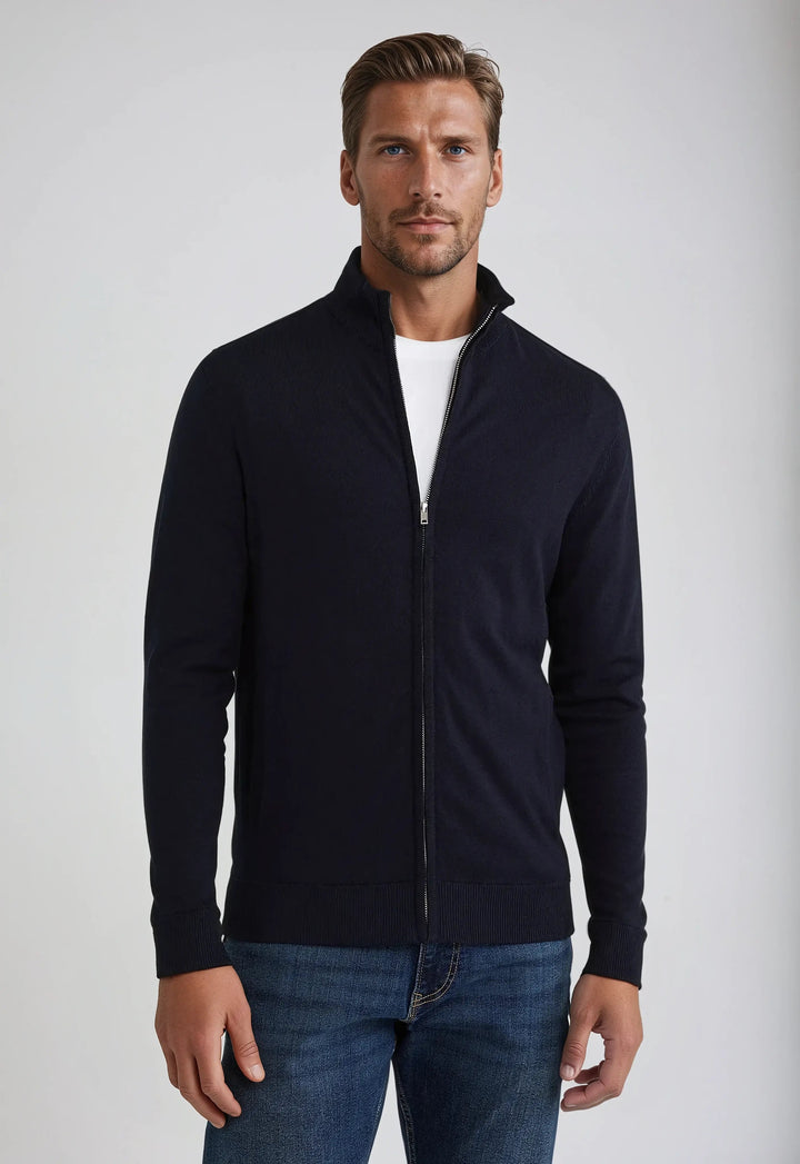Jacob | Men’s Full Zip High Neck Sweater