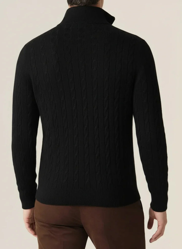 Vince | Men’s Spring Cable Knit Half Zip Sweater