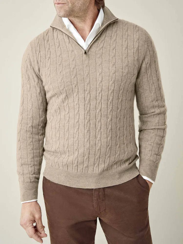 Vince | Men’s Spring Cable Knit Half Zip Sweater