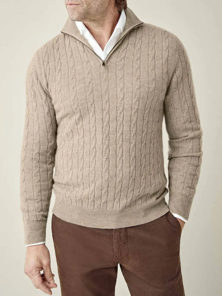 Vince | Men’s Spring Cable Knit Half Zip Sweater