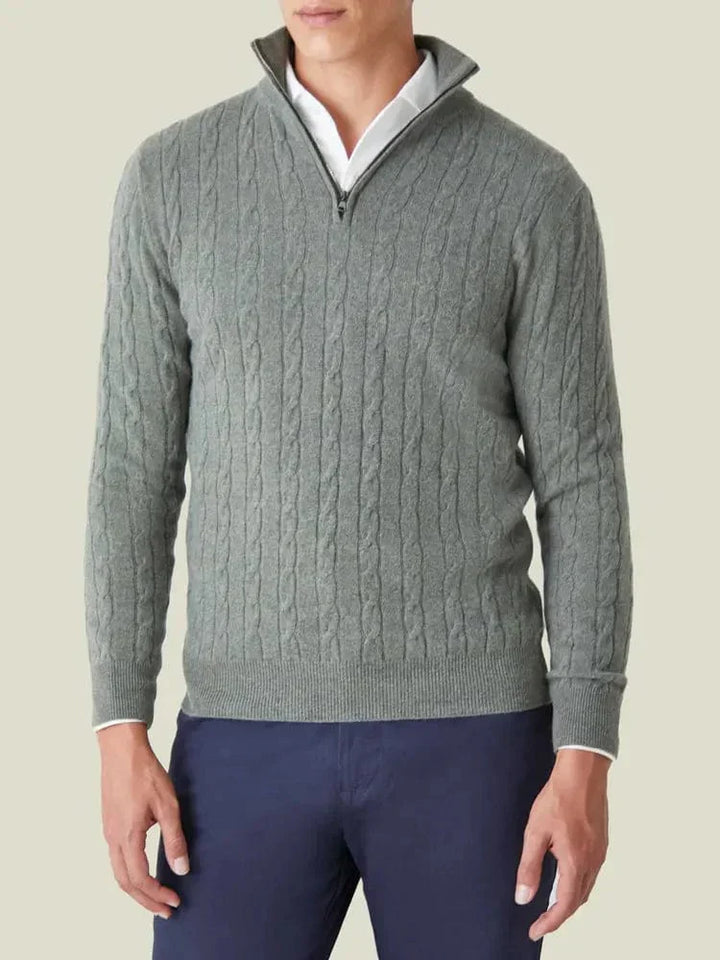 Vince | Men’s Spring Cable Knit Half Zip Sweater