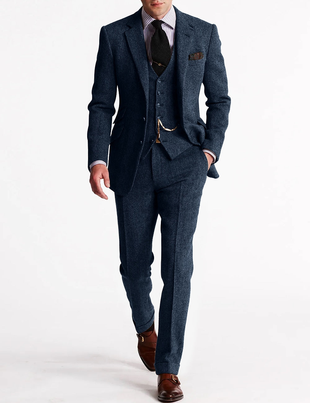 Clark | Men’s Spring Three-Piece Tweed Tuxedo Suit