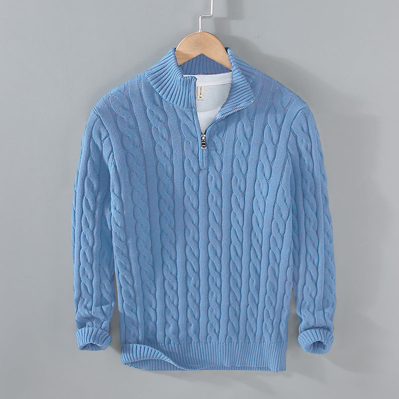 Blake | Men’s Half-Zip Pullover with Cable Pattern