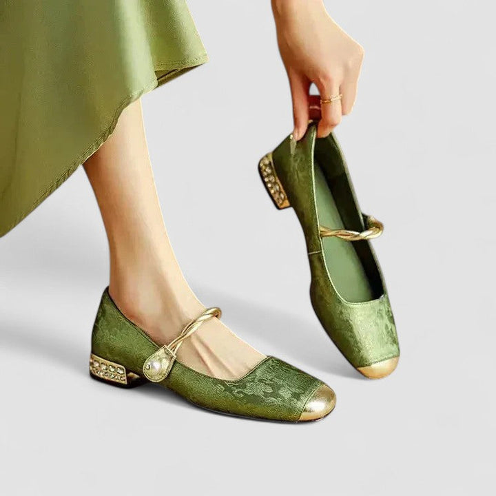 Ivy | Women Spring Pearl Strap Block Heels