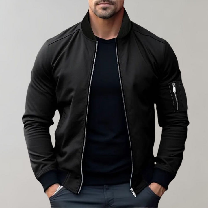 William | Slim Fit Zip Up Bomber Jacket