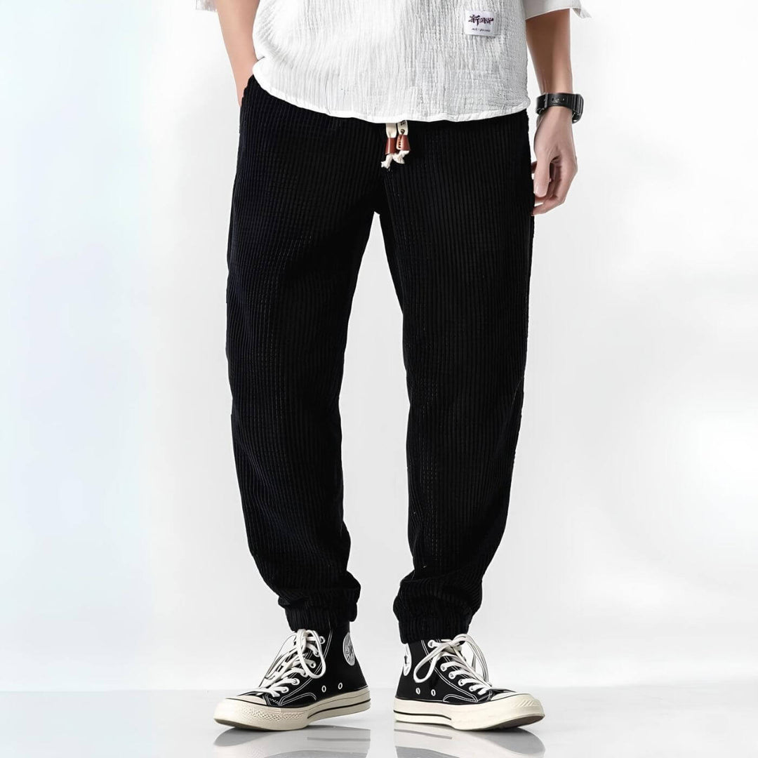 Victor™ | Ribbed Corduroy High-Waist Casual Pants