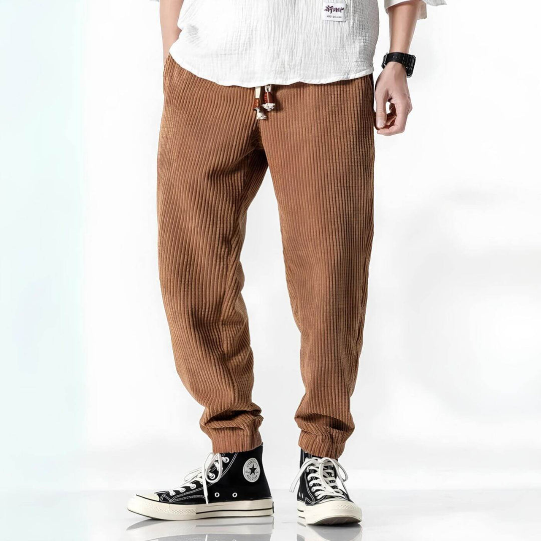 Victor™ | Ribbed Corduroy High-Waist Casual Pants