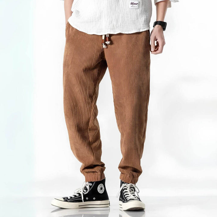 Victor™ | Ribbed Corduroy High-Waist Casual Pants