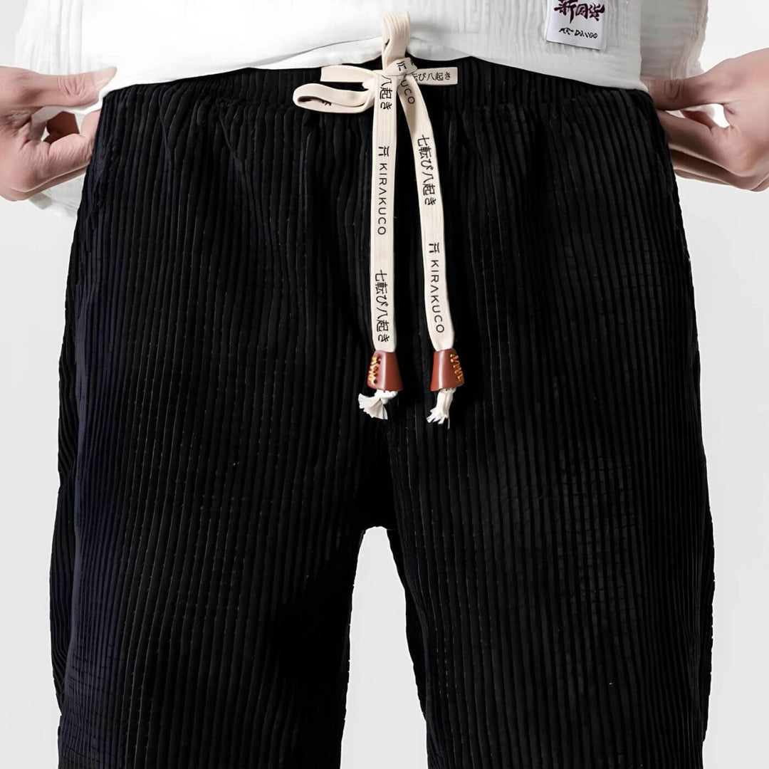 Victor™ | Ribbed Corduroy High-Waist Casual Pants