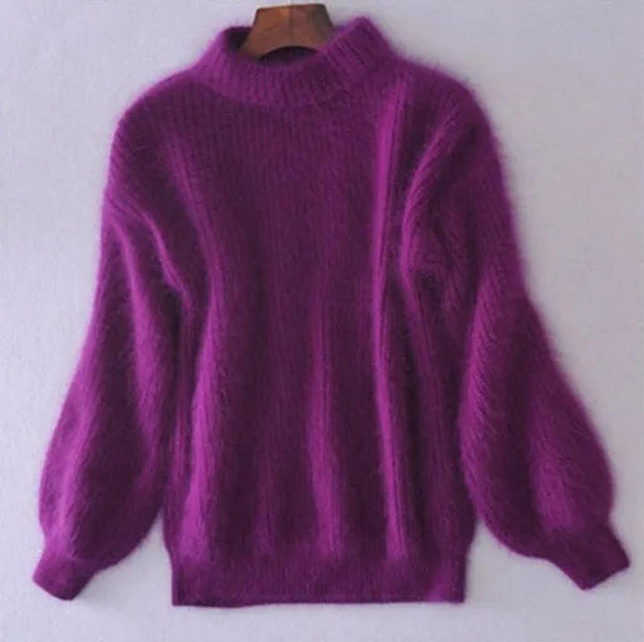 Fiona | Women’s Trendy Warm High Neck Knit Sweater