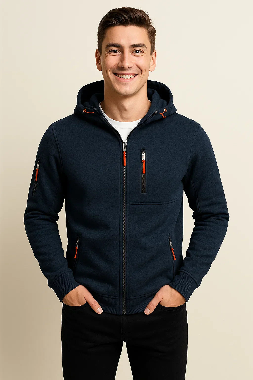 Sean | Men’s Casual Zip Front Hoodie