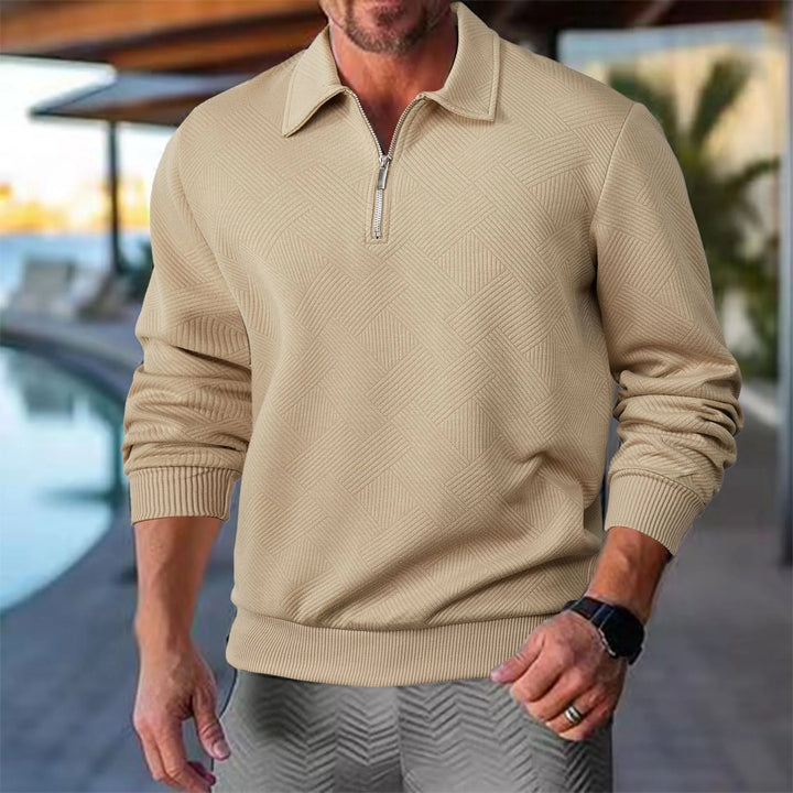Vince | Men’s Casual Textured Design Half Zip Sweater