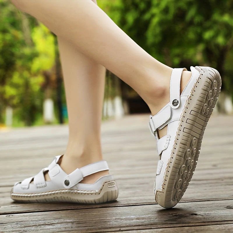 Cadence™ | Adjustable Strap Leather Comfort Sandals