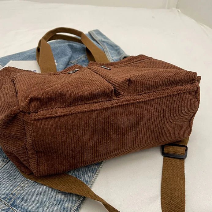 Sloane™ | Corduroy Tote Bag with Functional Pockets