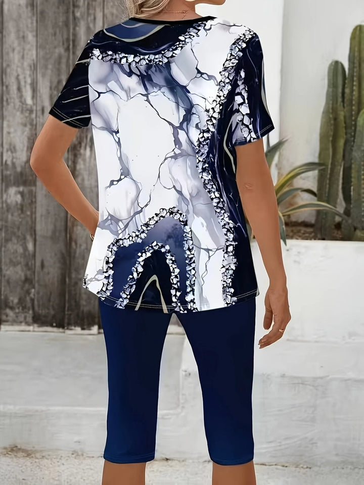 Quinn™ | Printed Two-Piece Stretch Comfort Set