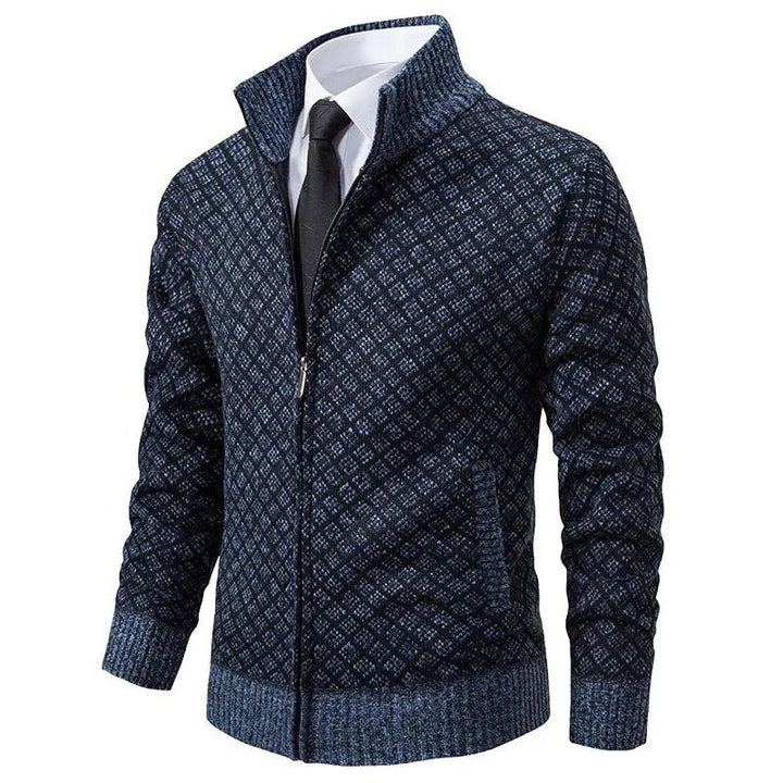 Leah™ | Waffle-Textured Zip-Up Cardigan