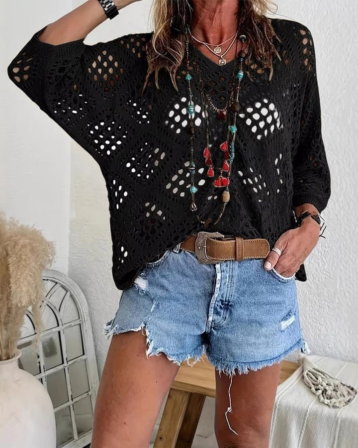 Naomi™ | Stretchy Round Neck Half Sleeve Casual Top