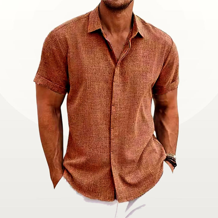 Caleb™ | Button-Front Spread Collar Lightweight Shirt