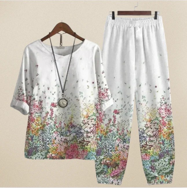 Emilia™ | Button-Front Shirt and Pants Comfort Set