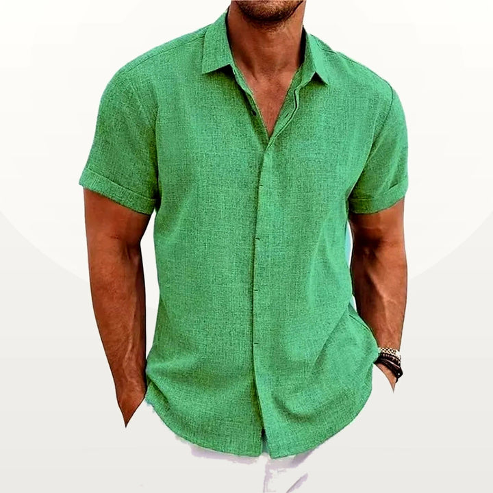 Caleb™ | Button-Front Spread Collar Lightweight Shirt