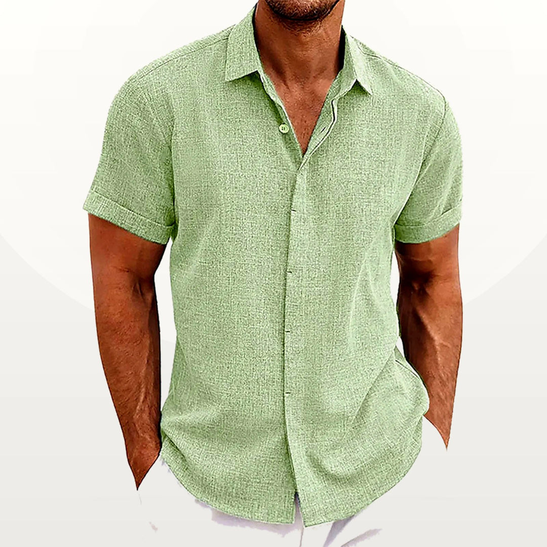 Caleb™ | Button-Front Spread Collar Lightweight Shirt