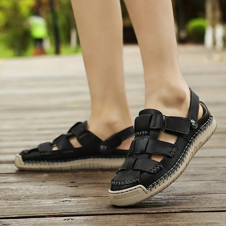 Cadence™ | Adjustable Strap Leather Comfort Sandals