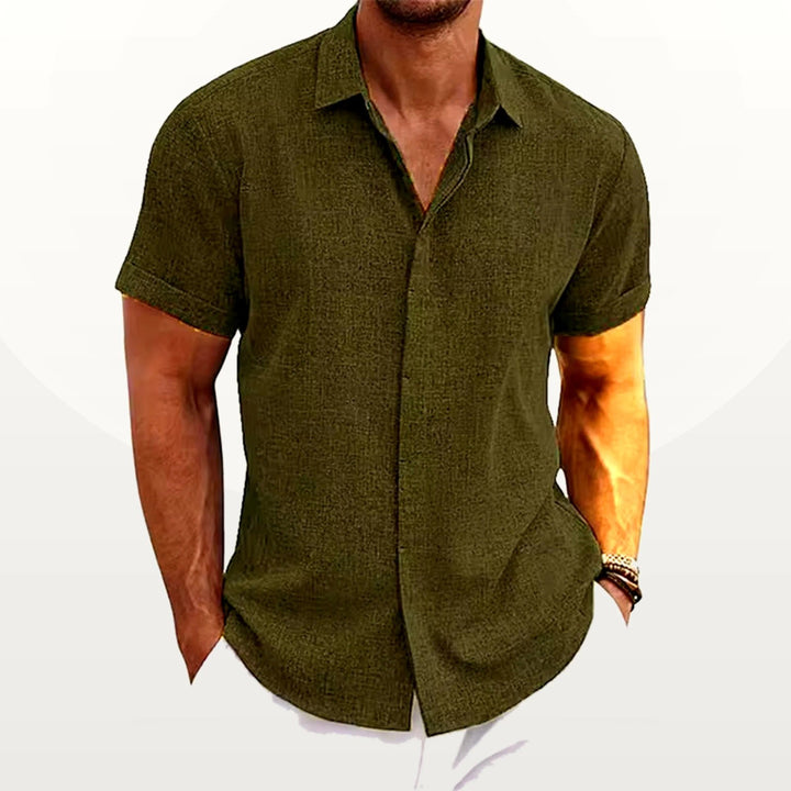 Caleb™ | Button-Front Spread Collar Lightweight Shirt
