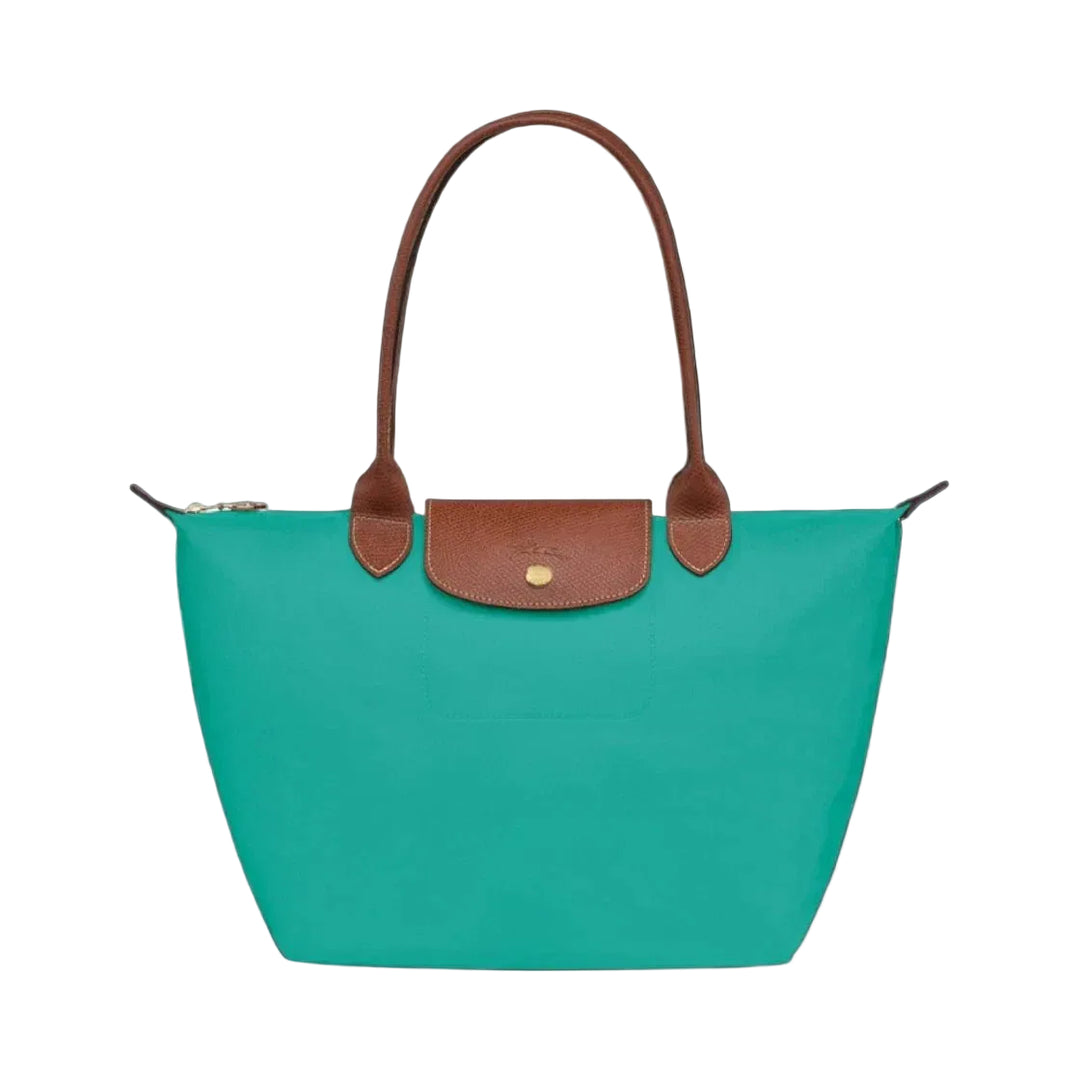 Gabriela™ | Lightweight Foldable Tote Bag with Leather Trim