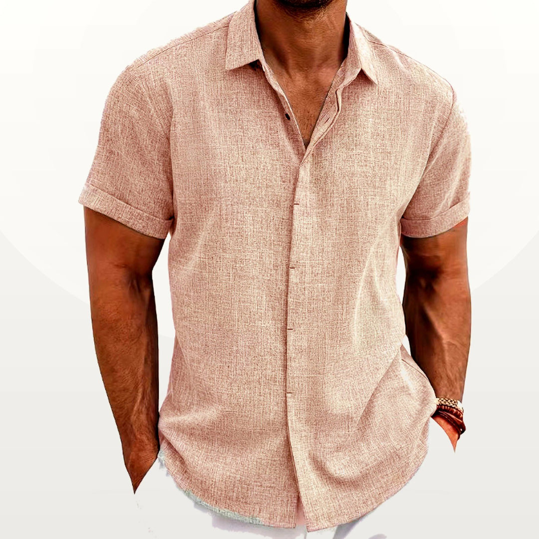 Caleb™ | Button-Front Spread Collar Lightweight Shirt