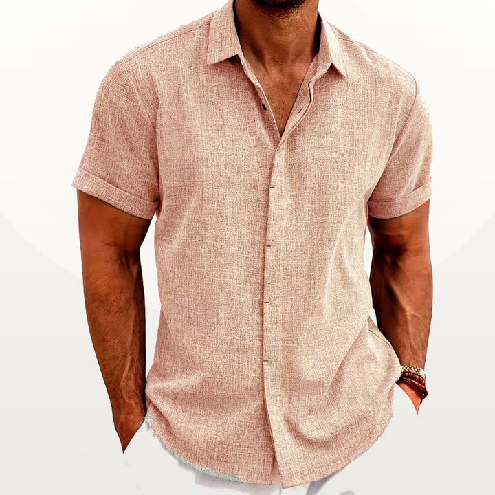 Caleb™ | Button-Front Spread Collar Lightweight Shirt