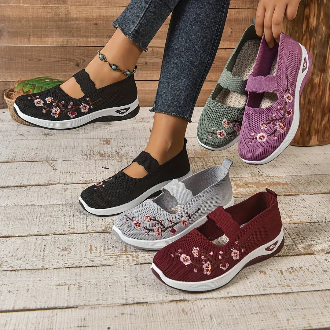 Isabel™ | Ergonomic Comfort Slip-On Shoes with Embroidery