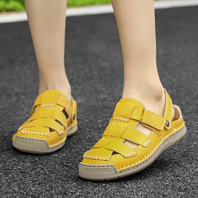 Cadence™ | Adjustable Strap Leather Comfort Sandals