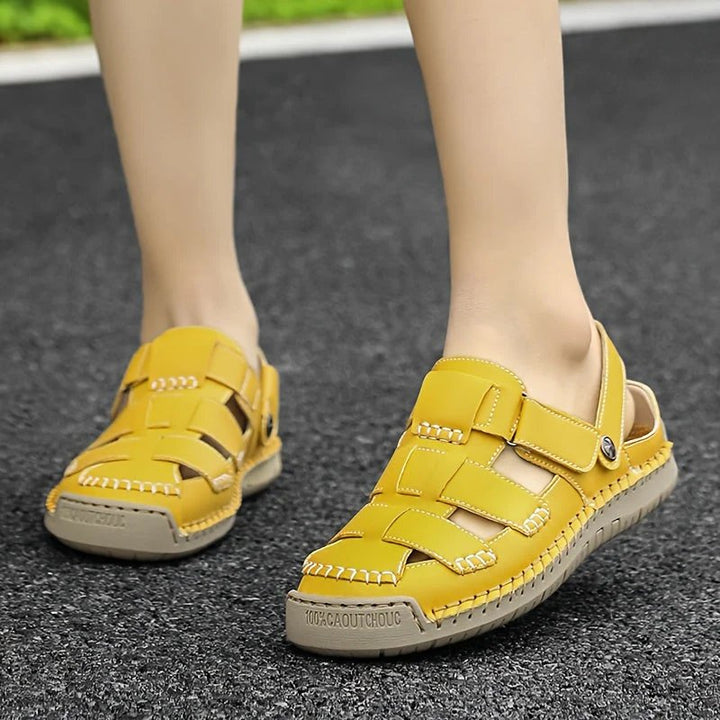 Cadence™ | Adjustable Strap Leather Comfort Sandals