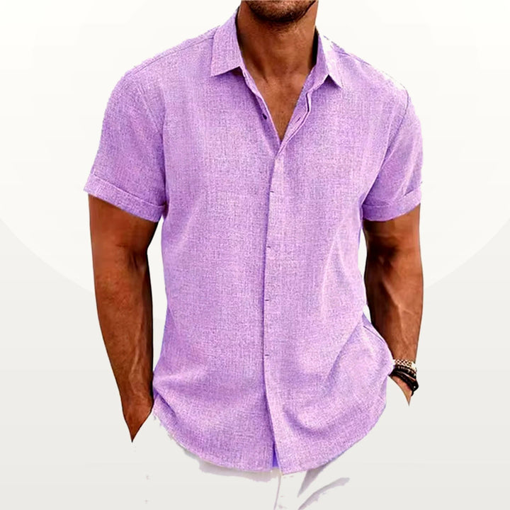 Caleb™ | Button-Front Spread Collar Lightweight Shirt