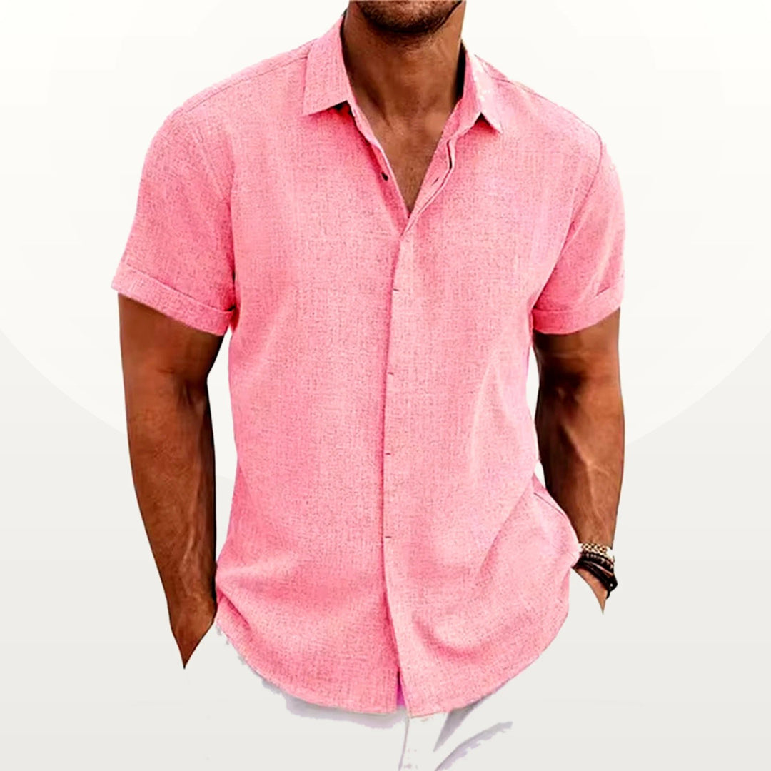 Caleb™ | Button-Front Spread Collar Lightweight Shirt