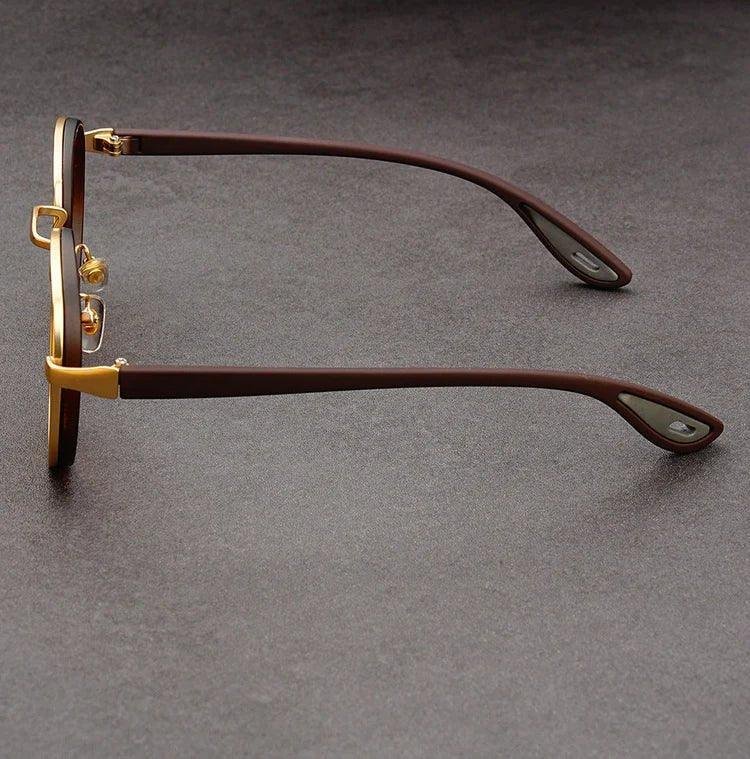 Nora™ | UV400 Retro Round Metal-Acetate Sunglasses