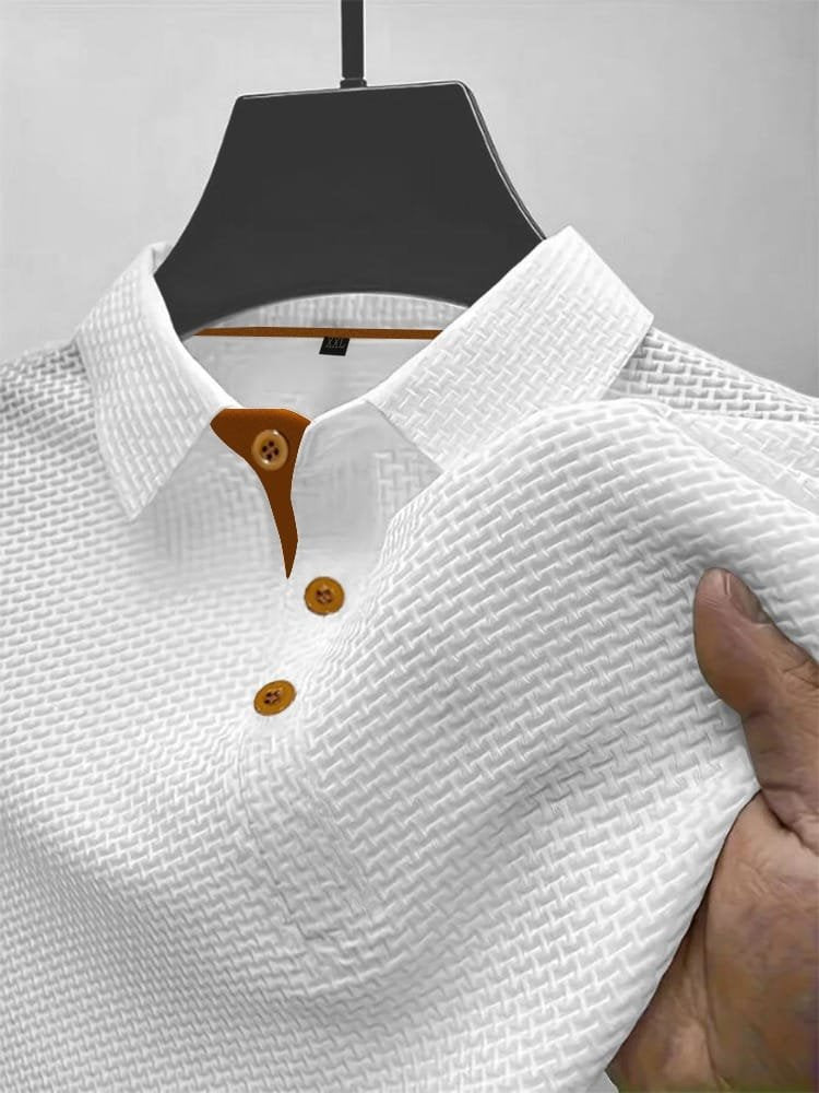 Nathaniel™ | Breathable Lightweight Button-Front Polo Shirt