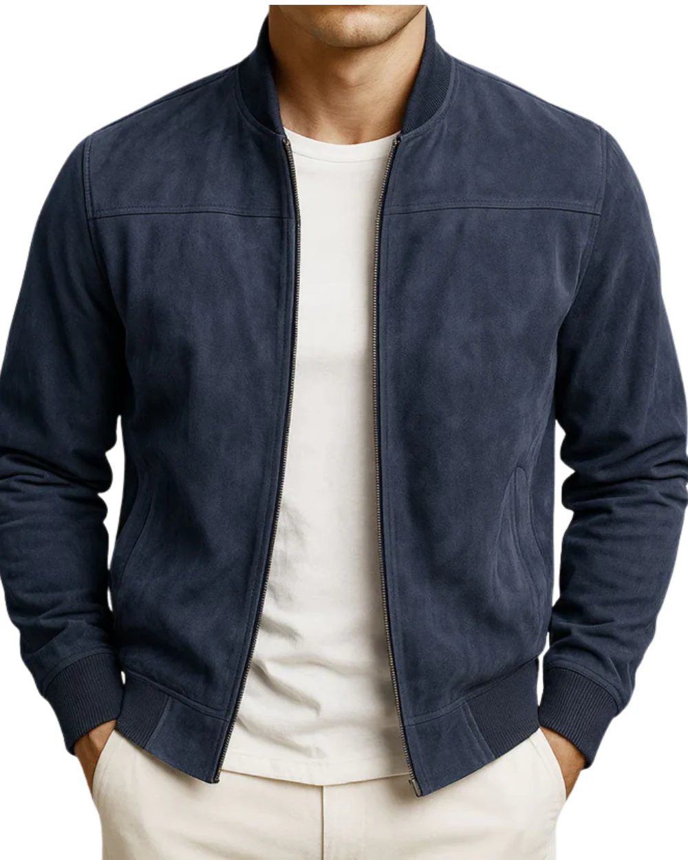 Ethan™ | Italian Suede Bomber Jacket